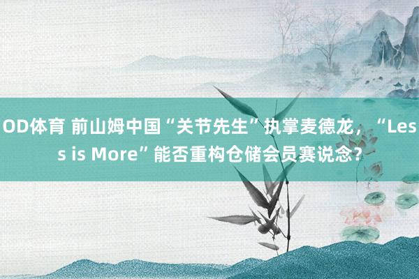 OD体育 前山姆中国“关节先生”执掌麦德龙，“Less is More”能否重构仓储会员赛说念？