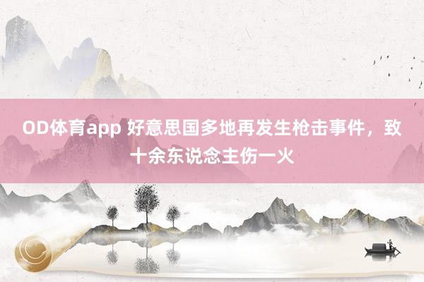 OD体育app 好意思国多地再发生枪击事件，致十余东说念主伤一火