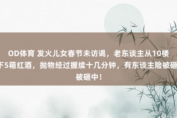 OD体育 发火儿女春节未访谒，老东谈主从10楼抛下5箱红酒，抛物经过握续十几分钟，有东谈主险被砸中！
