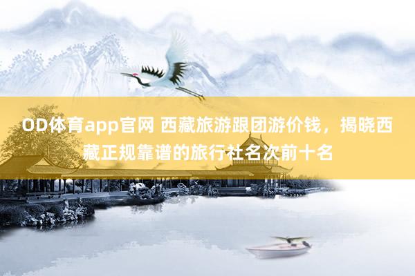OD体育app官网 西藏旅游跟团游价钱，揭晓西藏正规靠谱的旅行社名次前十名