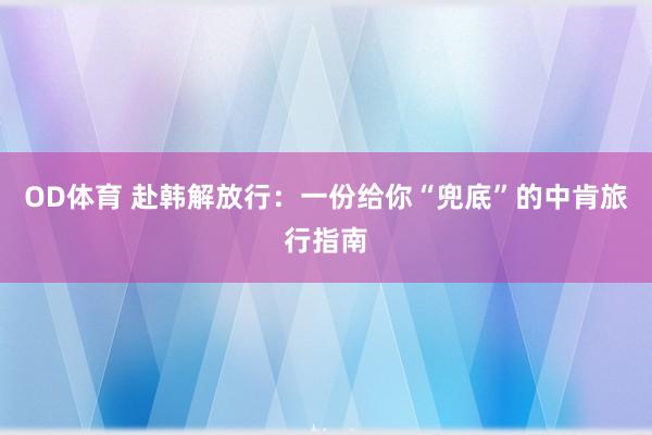 OD体育 赴韩解放行：一份给你“兜底”的中肯旅行指南